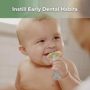 haakaa 360° Baby Toothbrush with Suction Base - Gentle Cleaning for Toddler's Self-Brushing Training, Food-Grade Silicone,...