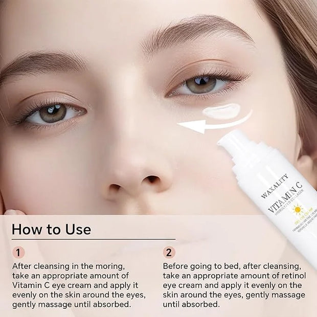 Under Eye Cream Dark Circles, Under Eye Skin Treatment Cream Reduces Puffiness, Fine Lines, Wrinkles and Eye Bags, Day & N...