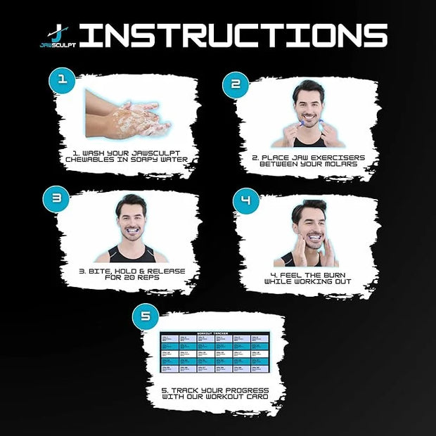 JawSculpt Jaw Exerciser 3 Level Set – Jawline - Product Image