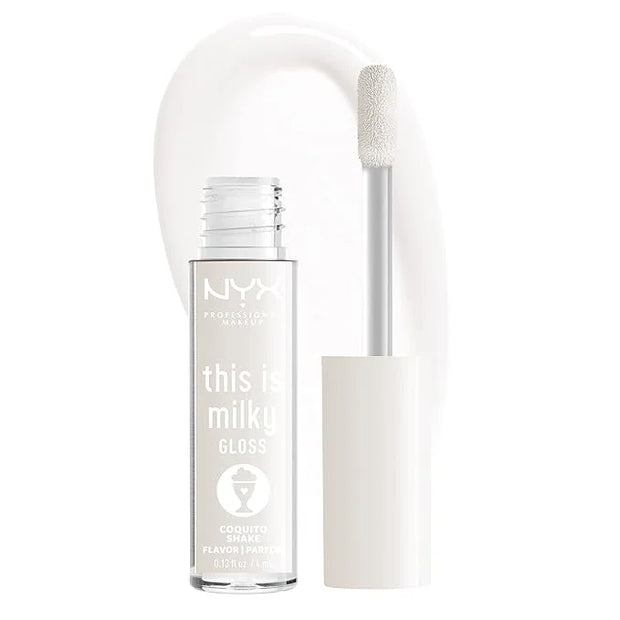 NYX PROFESSIONAL MAKEUP This Is Milky Gloss, Lip Gloss with 12 Hour Hydration, Vegan - Coquito Shake (Milky Clear) - Produ...