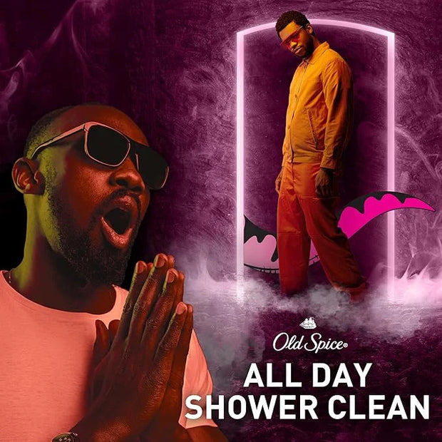 Old Spice Cleansing Body Wash for Men, 3X Defense, 24/7 Shower Fresh with Lasting Scent, 2-in-1 Body & Face Wash, Raptorst...