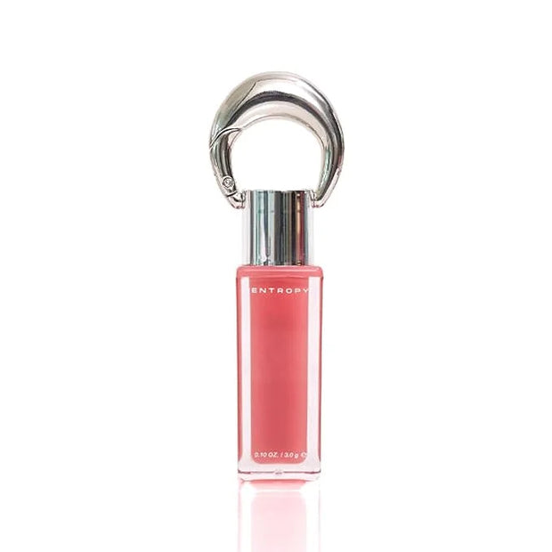 ENTROPY Makeup 2-in-1 Charm Shiny Glowy Lip & Cheek Gloss Tint Keychain, High Pigment Glossy Lip Color & Plumping Gloss, C...