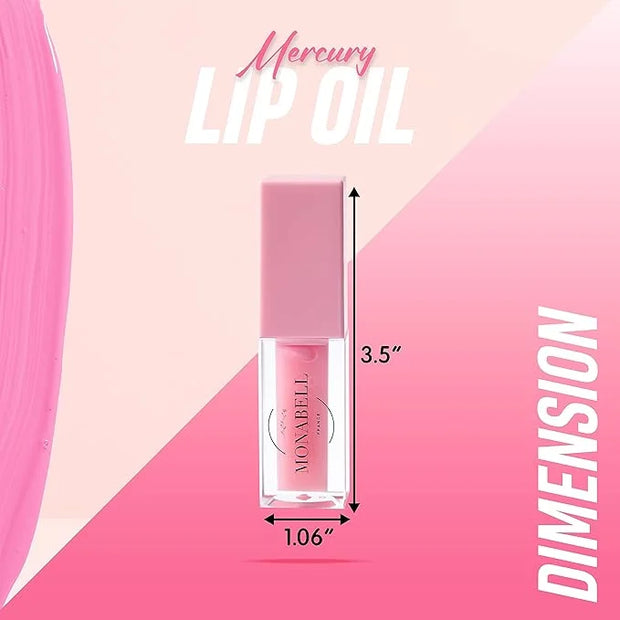 Hydrating Lip Glow Oil - Plumping Lip Oil Gloss Tinted for Lip Care and Dry Lips, Non Sticky & Fresh Texture, Shiny and Mo...