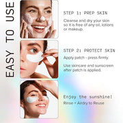 Reusable Under Eye Sunblock Patches, 100% Silicone Sunscreen Under Eye Patches for UV Protection, Face Stickers with UPF 5...