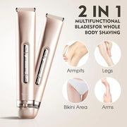 2025 New 2-in-1 Electric Shaver & Bikini Trimmer for Women & Womens Electric Razor, IPX7 Waterproof Wet&Dry Body Hair Remo...