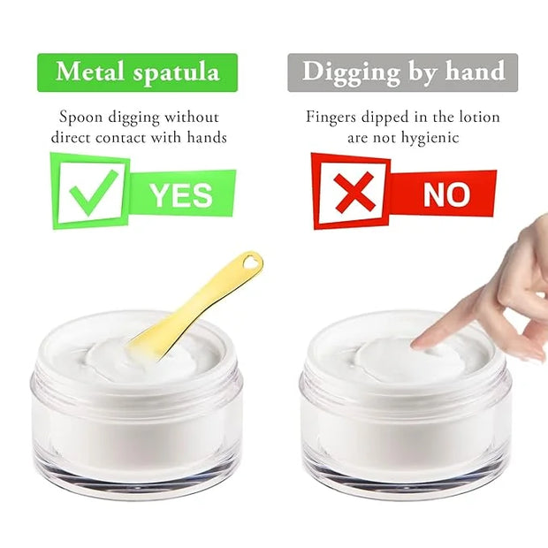Sibba 3 Pieces Facial Massage Spatula Sticks Mini Skincare Tiny Spoons Face Eye Cream Lotion Makeup Applicator Tools Brush...
