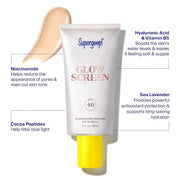 Supergoop! Glowscreen (SPF 40) - 0.5 fl oz, Pack of 2 - Glowy Primer + Broad Spectrum Tinted Sunscreen - Helps Filter Blue...