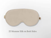 Premium 25 Momme Mulberry Silk Eye Mask for Sleeping (Vanilla Ice) - Product Image