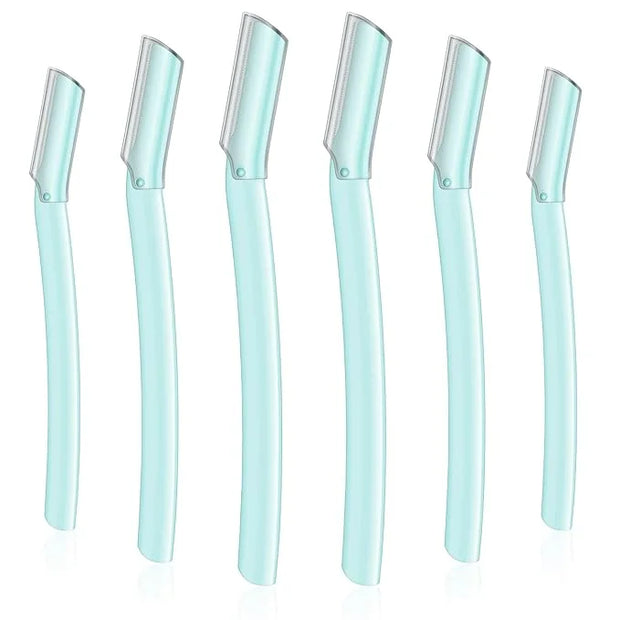 Lasnten 6Pcs Dermaplane Razor Eyebrow Facial Razor for Women Men Single Blade Multipurpose Eyebrow Trimmer Skin Hair Remov...