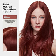 Revlon ColorSilk Tone + Gloss + Care Demi Permanent Hair Color, Dye Kit with Leave-In Scalp and Haircare Serum, 2x Shinier...