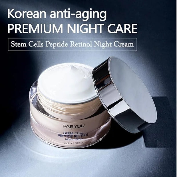 FABYOU Stem Cell Skin Recovery Duo – Korean Skin Care Set for Anti-Aging, Overnight Repair with EGF Cell Renew Ampoule & P...