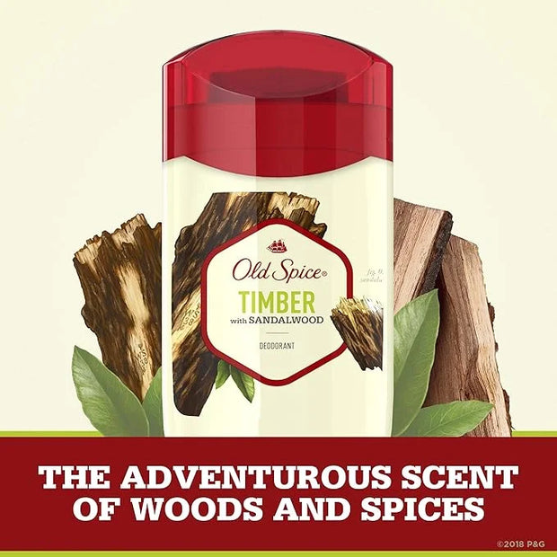 Old Spice Aluminum Free Deodorant for Men, Timber with Sandalwood Scent, 3 oz, (Pack of 3) - Product Image