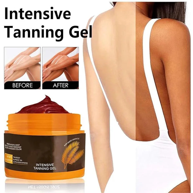 2PCS Luxury Intensive Tanning Gel, Intensive Tanning Luxe Gel, Natural Tanning Accelerator Cream Gel for Natural Tan Skin,...