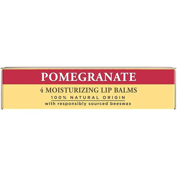 Burt's Bees Lip Balm - Pomegranate, Lip Moisturizer With Responsibly Sourced Beeswax, Tint-Free, Natural Origin Conditioni...