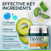 NUVADERMIS Collagen & Retinol Face Moisturizer - Anti Aging & Anti Wrinkle - Sensitive Skin Safe Daily Hydrating Skin Care...