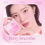 Dasique Blending Mood Cheek #06 Berry Smoothie | 4 Blendable Shades in Lightweight Smooth Powder | Vegan | Pink Blush - Pr...