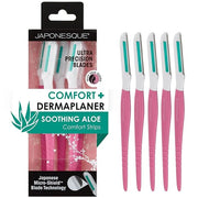 Japonesque Dermaplaner with Soothing Aloe Comfort Strip - Facial Dermaplane Razor, Skin Tool with Ultra Precision Blade fo...