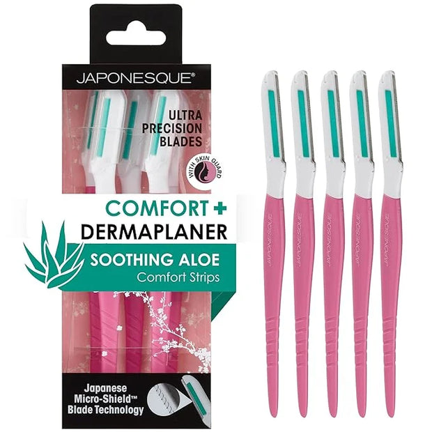 Japonesque Dermaplaner with Soothing Aloe Comfort Strip - Facial Dermaplane Razor, Skin Tool with Ultra Precision Blade fo...