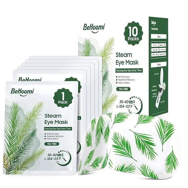 Steam Eye Mask, 10 Packs Heated Eye Mask, Self Heating Disposable SPA Warm Compress for Eyes Sleep Mask, Soothing Moist He...
