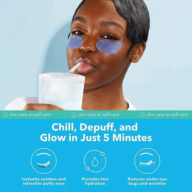 Patchology Iced Cooling Under Eye Mask Patches with Peptides, Cloudberry Oil and Bakuchiol. Cool eye gels to firm skin and...