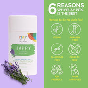 PLAY PITS - Natural Kids Whole Body Deodorant - Safe for Girls and Boys w/Sensitive Skin of All Ages - Clean, Non-Toxic, &...