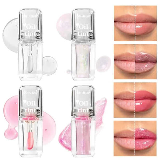 Magic Color Changing Lip Oil, Lip Oil Color Changing, Hydrating Lip Gloss Warm Change, Big Brush Color Changing Lip Oil, L...