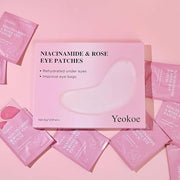Under Eye Patches for Dark Circles,Puffy Eyes,20 Pairs Face Masks SkinCare With Niacinamide and Rose for Rehydrated - Prod...