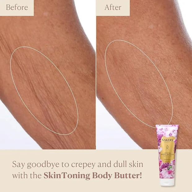 Nakery Skin Toning Body Butter - Firming Body Moisturizer for Women - Peptide Infused Body Cream for Dry & Sagging Skin - ...