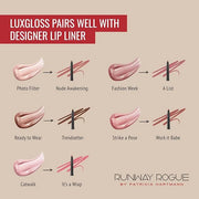 Runway Rogue LuxGloss Kit with 2 Moisturizing Shimmer Lip Gloss Tubes (‘Strike a Pose’ and ‘Fashion Week’) and 1 Matte Lip...