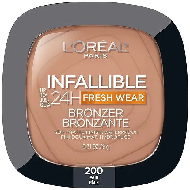 L'Oreal Paris Infallible Up to 24H Fresh Wear Soft Matte Longwear Bronzer. Waterproof, heatproof, transfer, humidity and s...