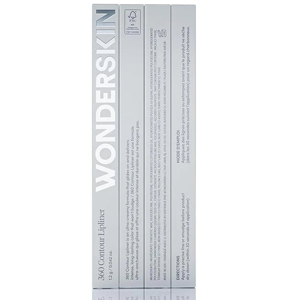 Wonderskin Lip Liner Pencil - 360 Contour Lipliner, Long Lasting, Sharpenable, Waterproof and Transfer-Proof Brown Lip Lin...