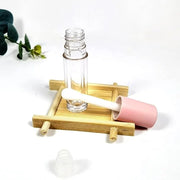 COSIDEA 24 pcs 5ml empty big brush lip gloss tube with stopper (Frosted bottle, Pink cap) - Product Image
