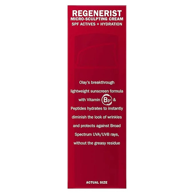 Face Moisturizer by Olay Regenerist Microsculpting Cream With SPF 30 Sunscreen and Vitamin E for Advanced Anti-Aging, 50ml...