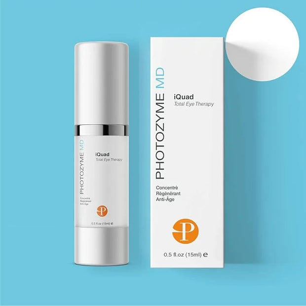 PHOTOZYME iQuad Total Eye Therapy with DNA Repair Enzymes | Anti Aging Eye Cream | Use to Reduce Bags, Dark Circles, Puffi...