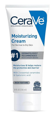 CeraVe Moisturizing Cream, Face Body Moisturizer, Normal to Dry Skin, 8 Fl Oz - Product Image