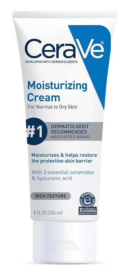 CeraVe Moisturizing Cream, Face Body Moisturizer, Normal to Dry Skin, 8 Fl Oz - Product Image