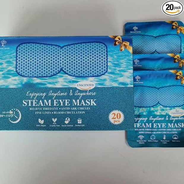 Steam Eye Mask for Travel Essentials,Sleep Mask Warm Compress for Eyes,Heated Eye Masks for Reduce Puffiness & Dark Circle...