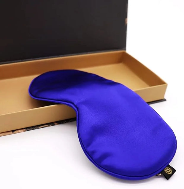 Premium 25 Momme Mulberry Silk Eye Mask for Sleeping (Royal Navy) - Product Image