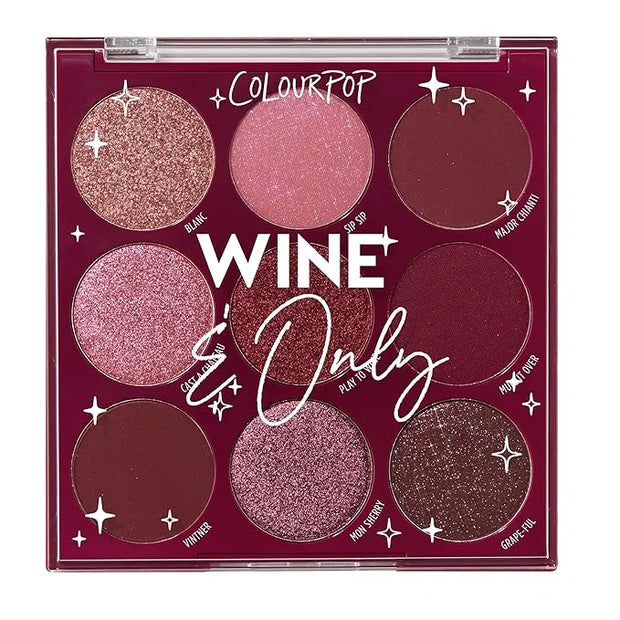ColourPop Wine & Only Eyeshadow Palette - Deep Red & Burgundy Eye Makeup Palette with Matte, Metallic and Matte Sparkle Fi...
