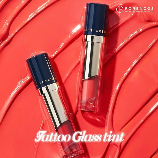 FORENCOS Tattoo Glass Lip Gloss Tint, Korean Glossy Tint/Stain, High Pigmentation, Glasting Shine, Long Lasting, Moisturiz...
