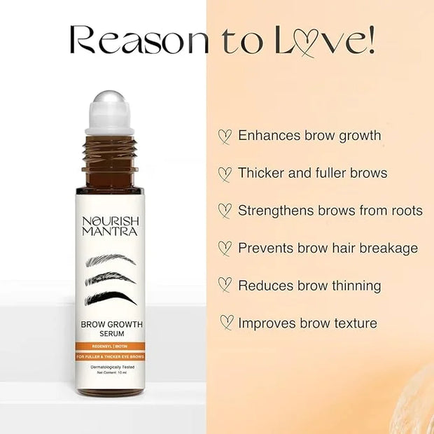 Nourish Mantra Eyebrow Growth Serum 10 ml and Ratrani Moroccan Lava Face Wash 100 ml - Product Image