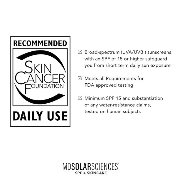 MDSolarSciences Face and Body Sunscreen, SPF 50, Mineral Sunscreen for Kids and Adults, Water-Resistant Up to 80 Minutes, ...