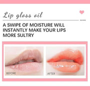 Hydrating Lip Glow Oil Set, Plumping Lip Oil Moisturizing Nourishing Shiny No-Sticky Transparent Tinted Lip Gloss Balm, Na...