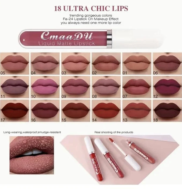 Long-Lasting Waterproof Matte Lip Gloss - Product Image