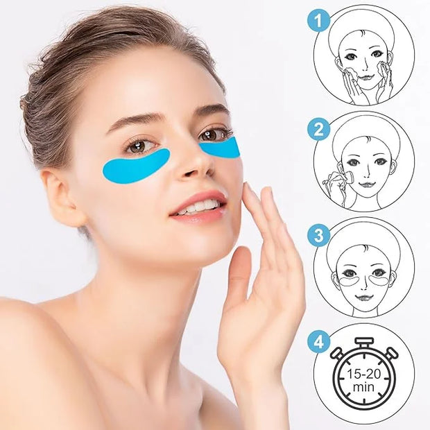 Joez Wonderful Under Eye Patches 2 Pairs, Silicone Reusable Eye Patches, Under Eye Mask for Skin Care Effect to Reduce Wri...