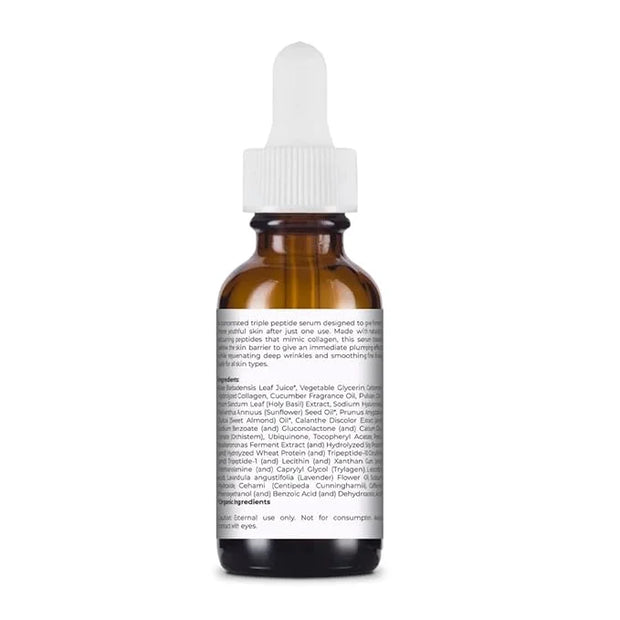 Naked Collagen Peptides Serum for Face with Vitamin C - Anti Aging Serum Skincare for Under Eye with Sweet Almond Oil - Da...