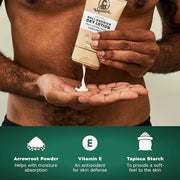 Dr. Squatch Ball Barrier Dry Lotion, No Mess Body Powder Lotion for Men, Made With Natural Ingredients - 2-Pack Rainforest...