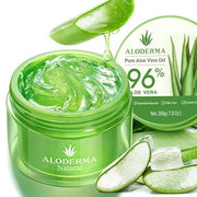Aloderma Organic Aloe Vera Gel for Face & Body, 96% Pure Aloe Gel Made within 12 Hours of Harvest, Ideal for Skin, Scalp, ...