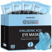 Under Eye Patches (25 Pairs), Hyaluronic Acid Eye Masks for Dark Circles Puffy Eyes Undereye Bags, Collagen Eye Patches fo...