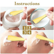 Sibba 3 Pieces Facial Massage Spatula Sticks Mini Skincare Tiny Spoons Face Eye Cream Lotion Makeup Applicator Tools Brush...